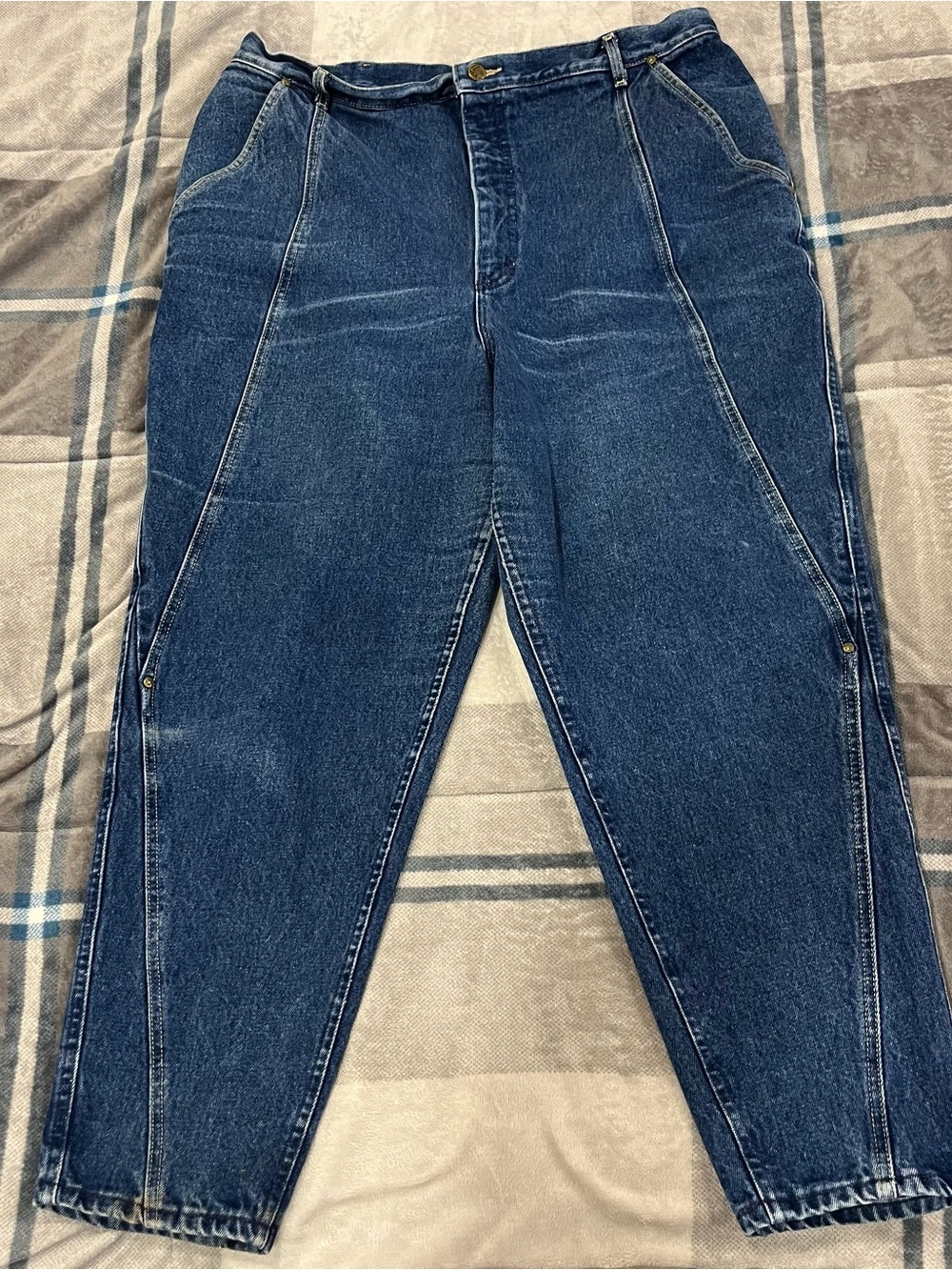 Vintage 90s Lee Jeans Womens 24W Made USA Union Made High Rise Denim